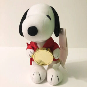 Snoopy Plush Peanuts United Feature Syndicate  Drum 8 Inch Stuffed Toy